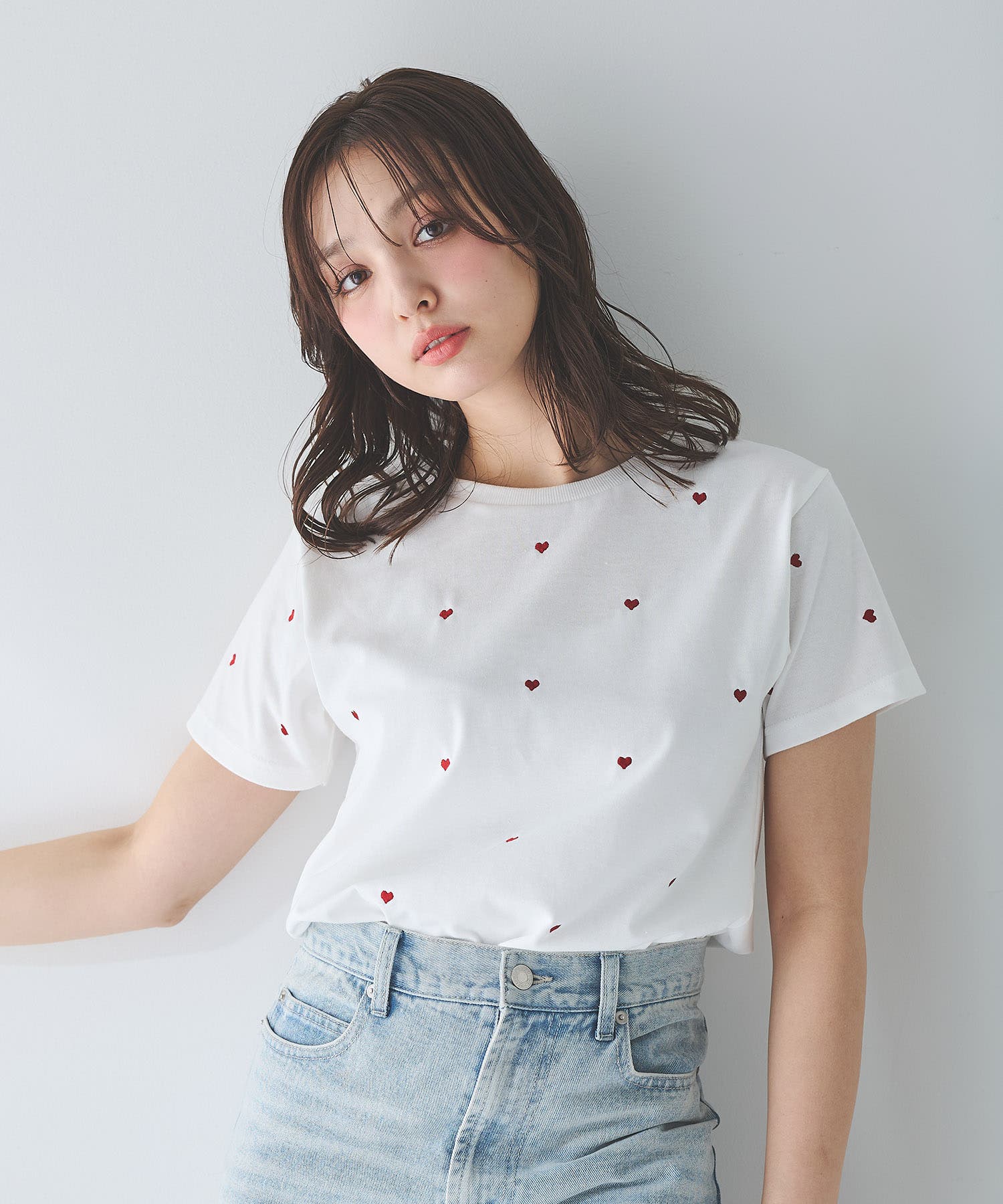 WEB限定】ハート刺繍T[品番：INGW0010707]｜INGNI （イング）の