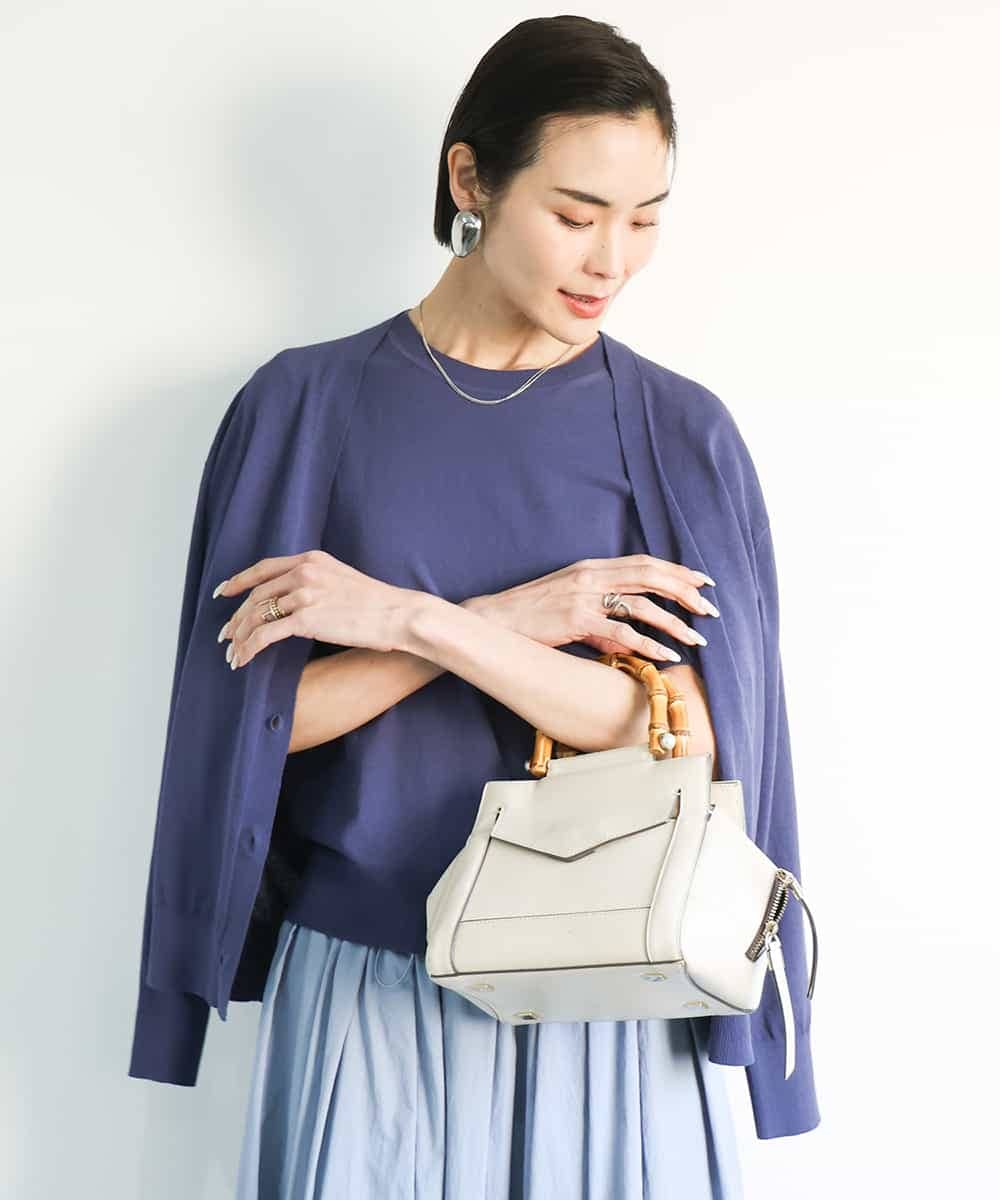 MICHEL KLEIN フレアスリーブ カーディガン 34 XS レーディス