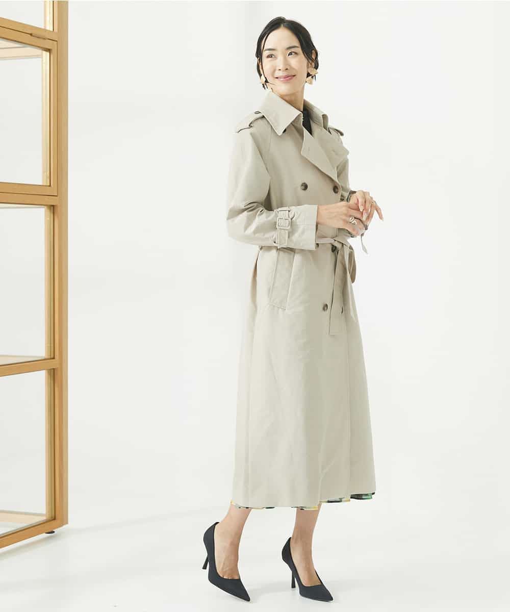 極美品　JnylonStudios × 敦煌　トレンチコート　　ドッキング ロングトレンチコート[品番：ITKW0019165]｜MICHEL KLEIN（ミッシェル