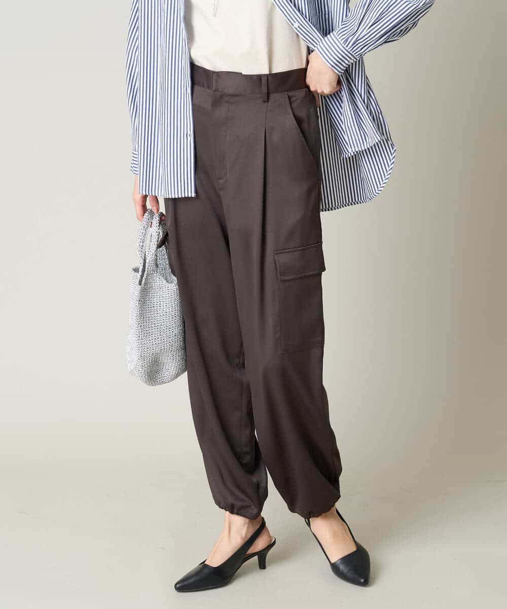 crewre online shop / マットサテンカーゴパンツ