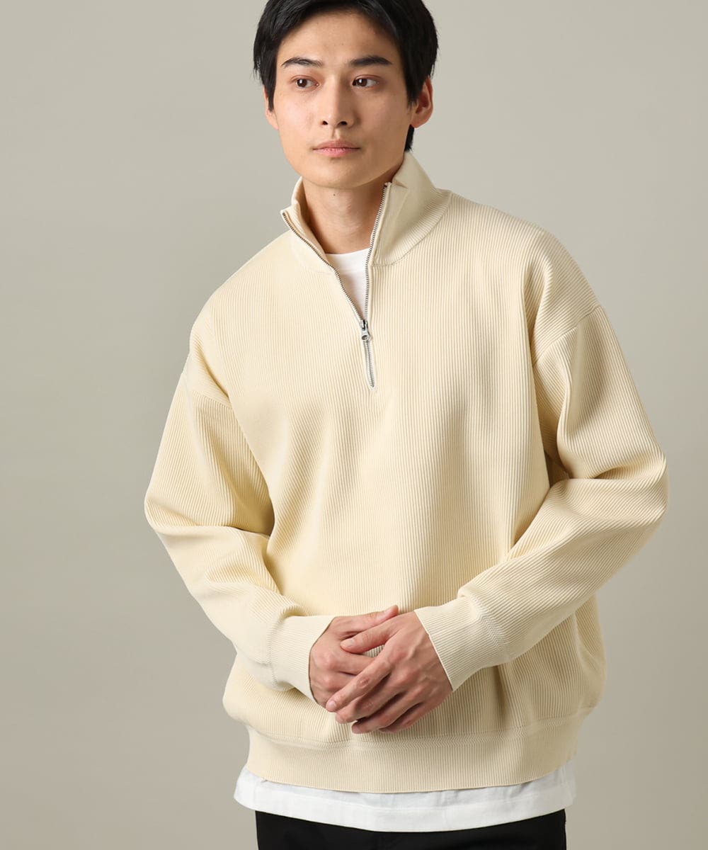 arte クリーム色 ジッパーニットセーター 1.jpg