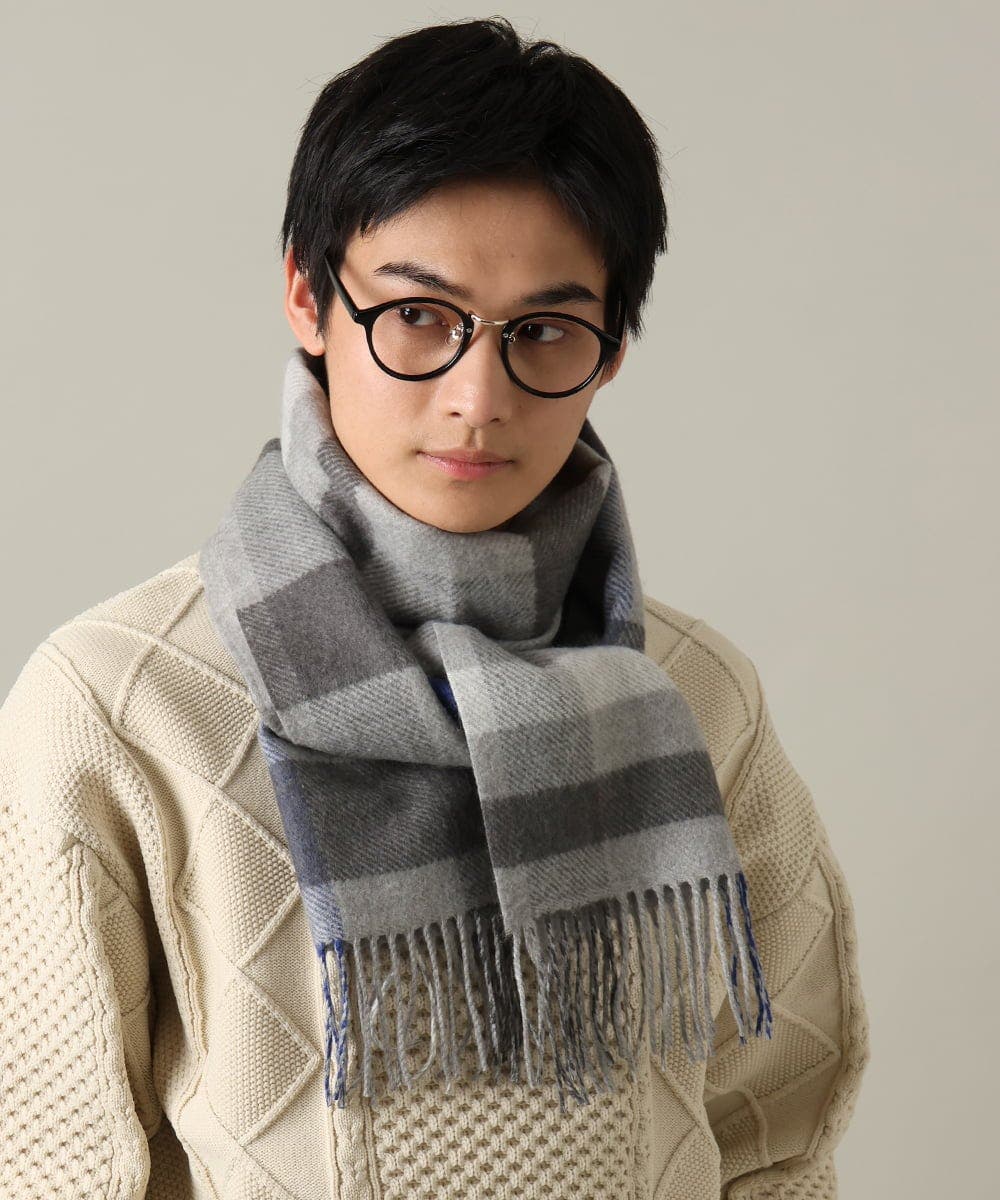 きれいめカジュアル】リバーシブルチェックマフラー[品番：ITKW0019079