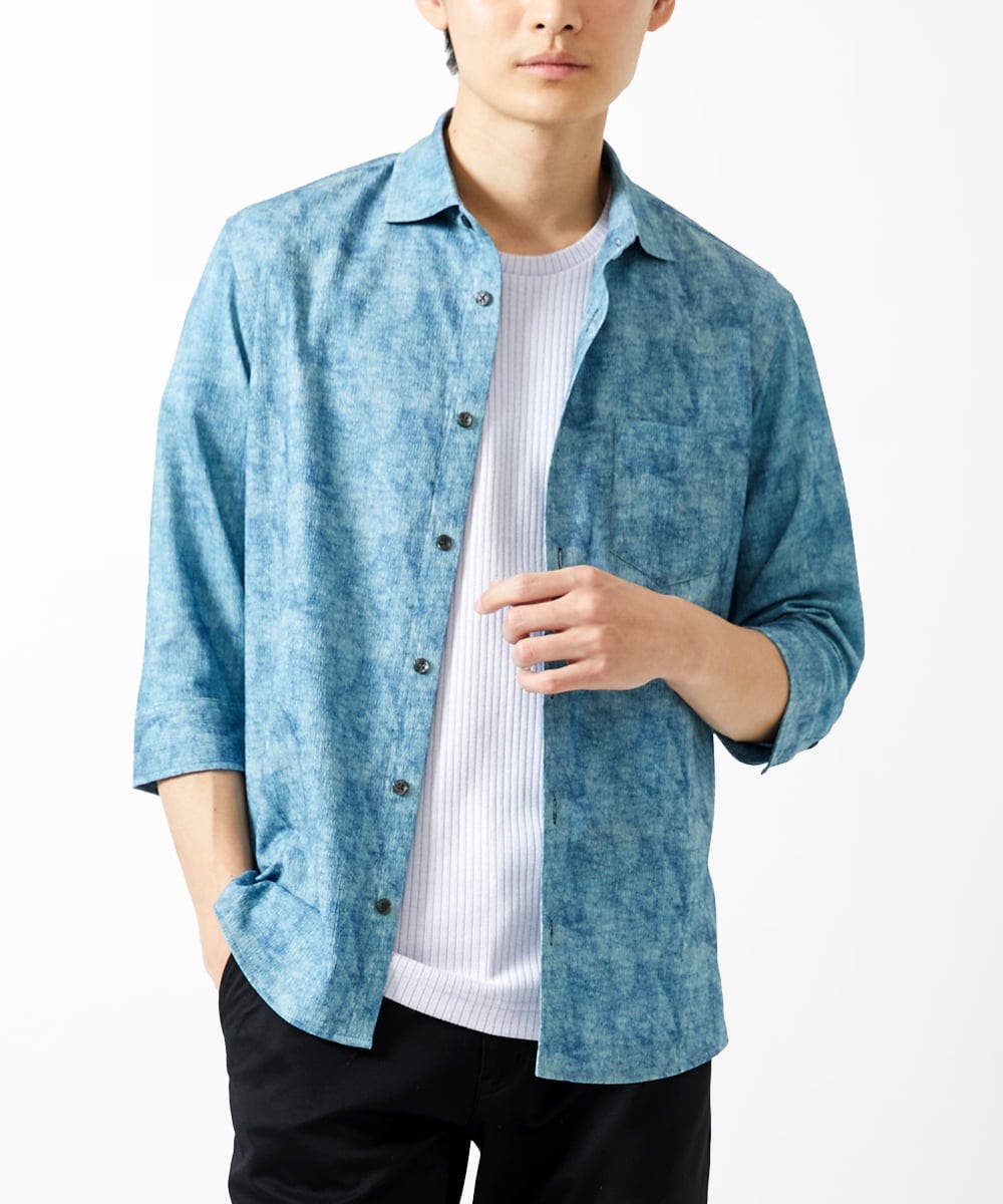 日本全国送料無料商品 | 特集 | 七分袖シャツ / シャルバート楊柳[品番：ITKW0021139]｜MK ウェア・シャツ