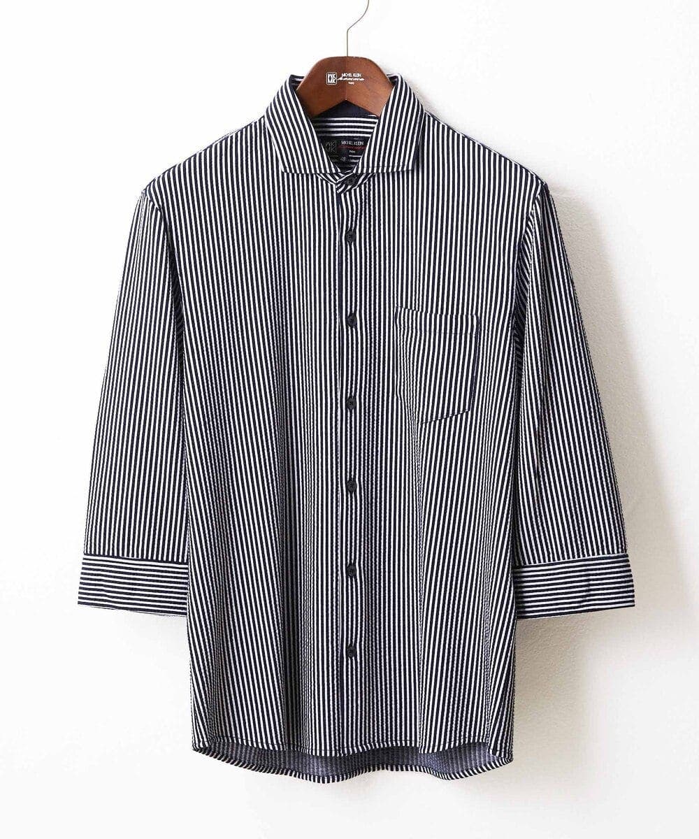 ストライプサッカーシャツ[品番：ITKW0016896]｜MK MICHEL KLEIN