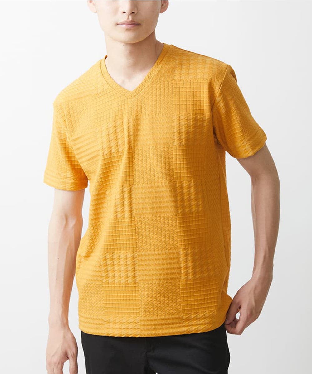ミッシェルクランとコラボ♪珍品✴︎薄ベージュTシャツ Lサイズくらい 大きいサイズあり】ストライプジャージシャツ(ブラウス・シャツ