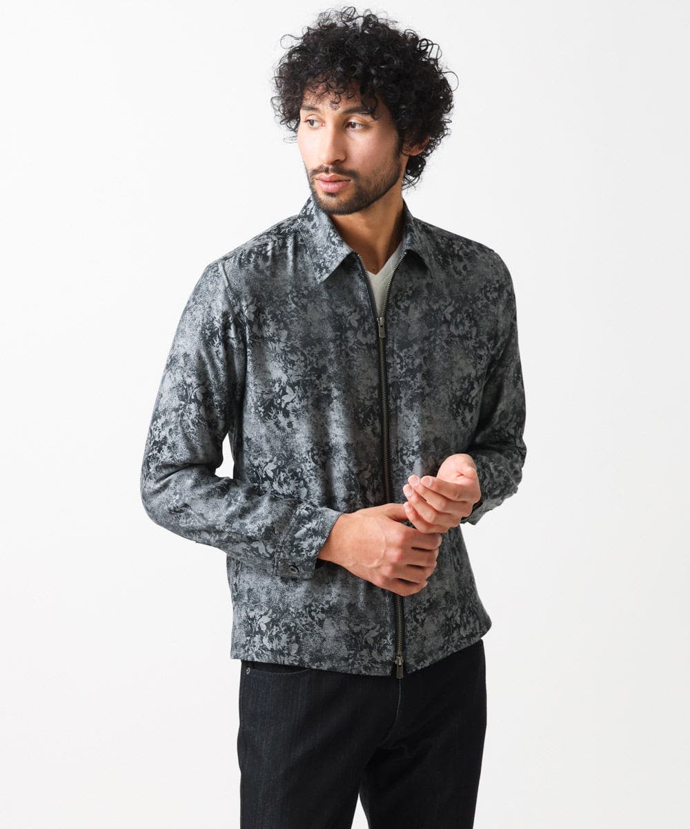 ボタニカル柄シャツブルゾン[品番：ITKW0016932]｜MICHEL KLEIN HOMME