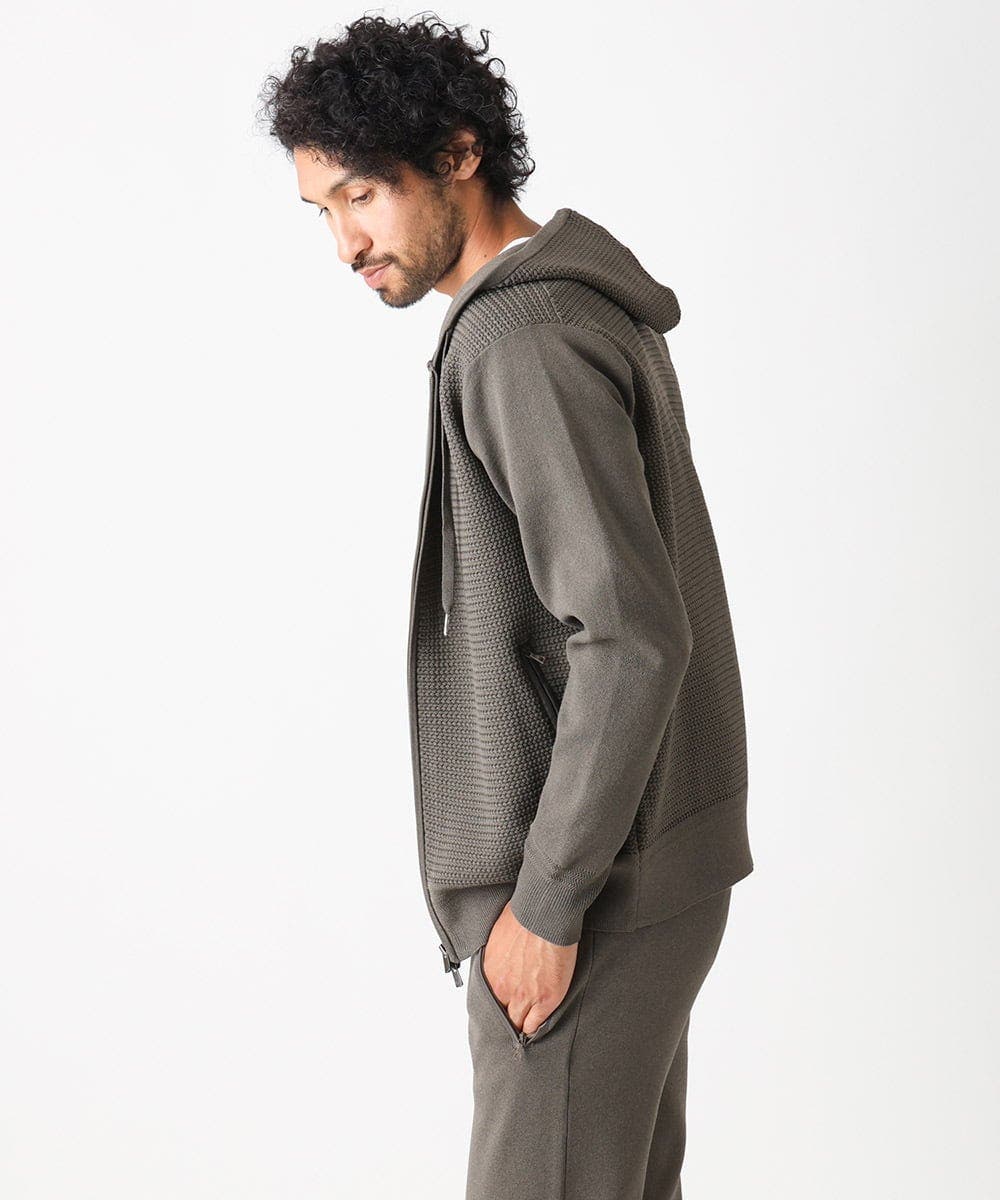 フリース　パーカー　フーディ　ニット　スカート　秋冬　サイズM セットアップ LACーVERT セットアップ ファーフーディーZIPパーカー＋プリーツミニ