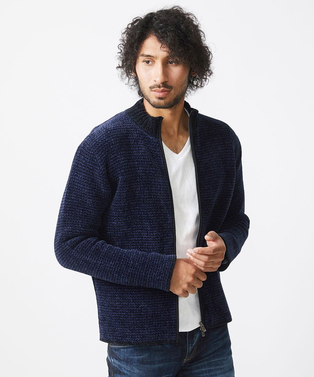 МＨL. メンズ　スウェット　カーディガン カーディガン メンズ ワッフル◇ワッフルカーディガン◇cardigan