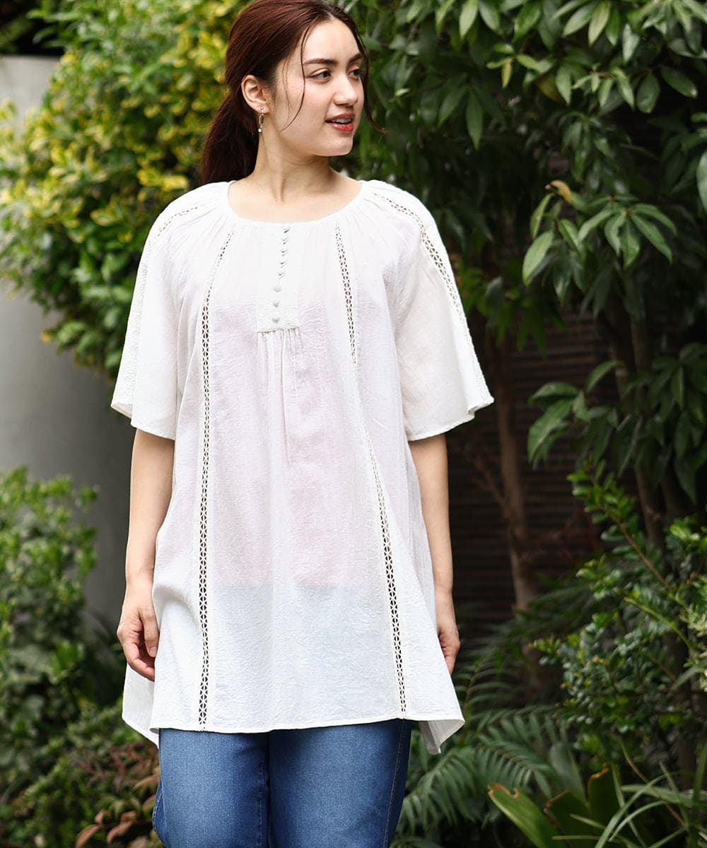 花火刺繍チュニック（WOMEN新着・WOMENトップス・チュニック