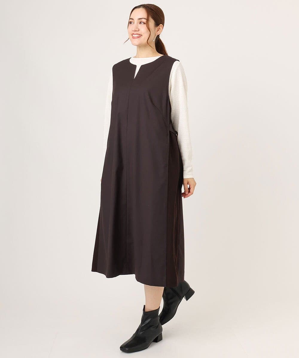 ebure⭐︎大人ジャンバースカート⭐︎38 大きいサイズ】サイドリブジャンパースカート[品番：ITKW0023250