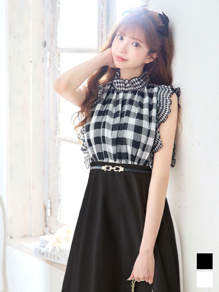 あい　　sheller ギンガムチェック　ワンピース sheller シェリエ ギンガムチェック ワンピース