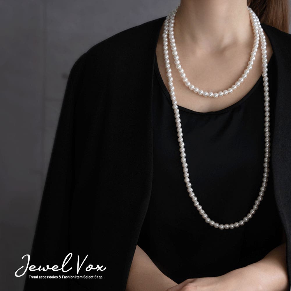 シンプル ロングパール ネックレス[品番：VX000001161]｜Jewel