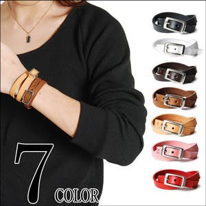 ◇レザーベルトブレスレット◇お兄系 Men s[品番：JG000004219