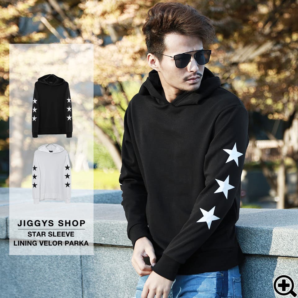 ◇星柄袖裏地ベロアパーカー◇[品番：JG000009917]｜JIGGYS SHOP