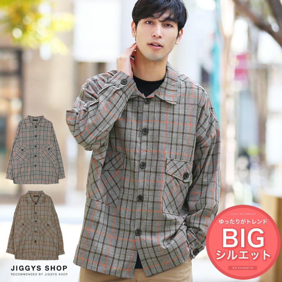 495 PGG 新品タグ付き 定価34,100円 シャツブルゾン サイズ5 L 定番◇ビッグシルエットチェックブルゾン◇ブルゾン シャツ 長袖