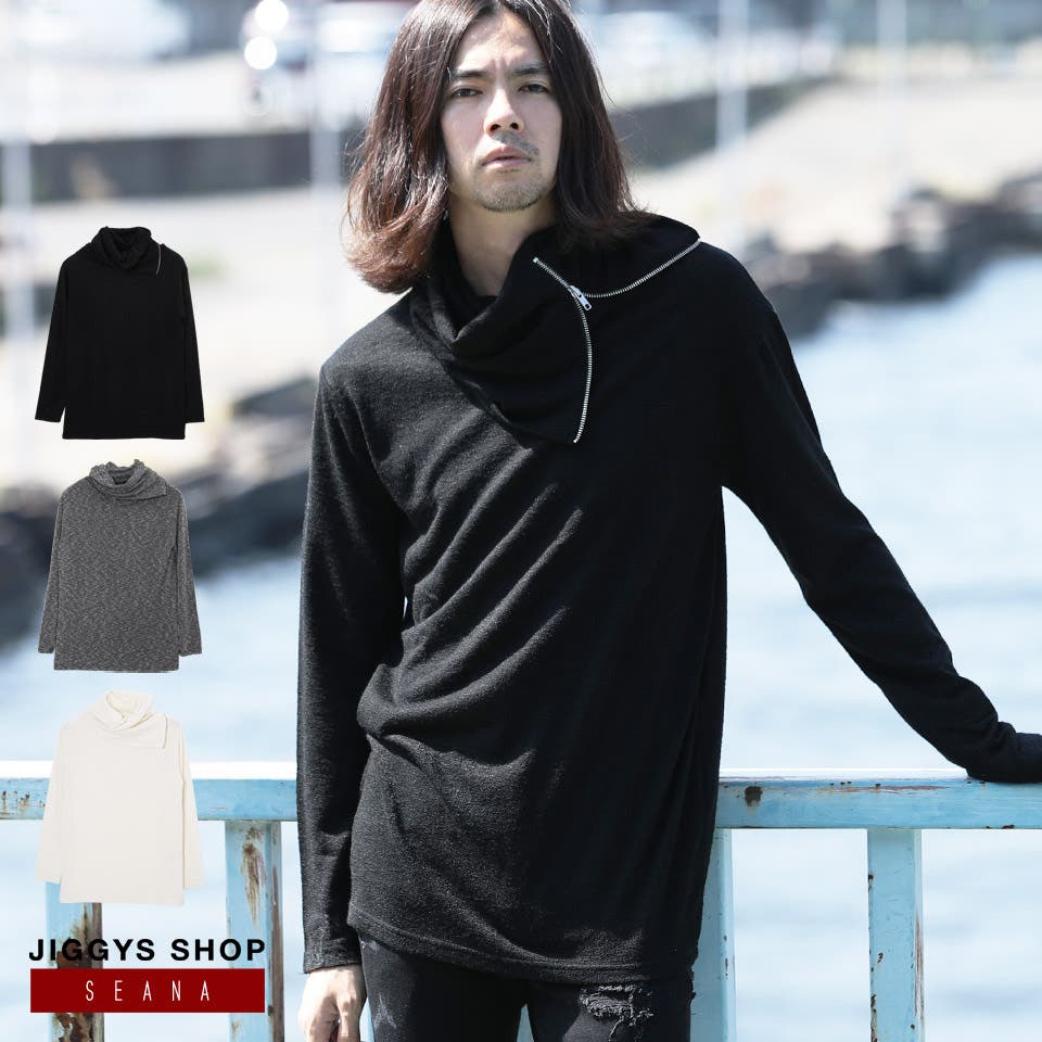 定番◇SEANA(シーナ)変形ドレープロングタートルニット◇[品番 定番◇SEANA(シーナ)変形ドレープロングタートルニット◇[品番