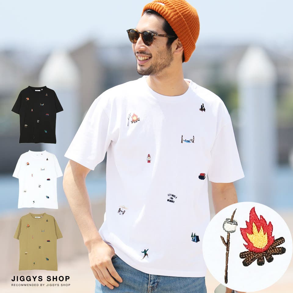定番◇総柄刺繍Tシャツ◇[品番：JG000012008]｜JIGGYS SHOP