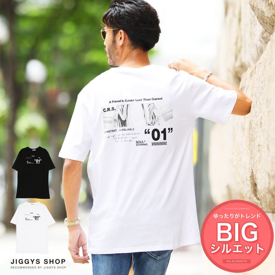 定番 韓国◇横長フォトプリント半袖BIGTシャツ◇[品番：JG000012123