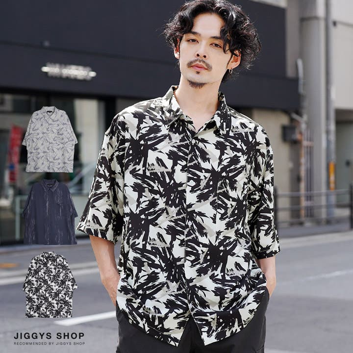 ◇抽象柄 半袖シャツ◇[品番：JG000013895]｜JIGGYS SHOP（ジギーズ