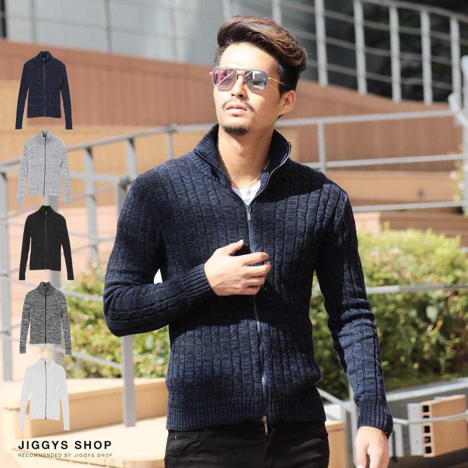 ◇ハイネックZIPUPニット◇[品番：JG000010677]｜JIGGYS SHOP（ジギー