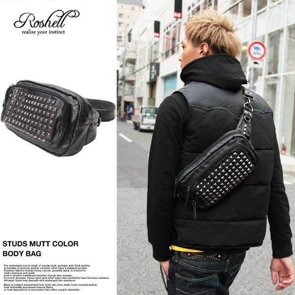 希少 Yasuyuki Ishii スタッズ レースアップ レザーボディバッグ 希少 Yasuyuki Ishii スタッズ レースアップ レザーボディバッグ