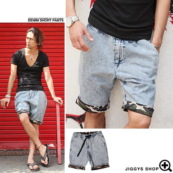 ◇デニムショートパンツ◇お兄系 Men s[品番：JG000004266]｜JIGGYS