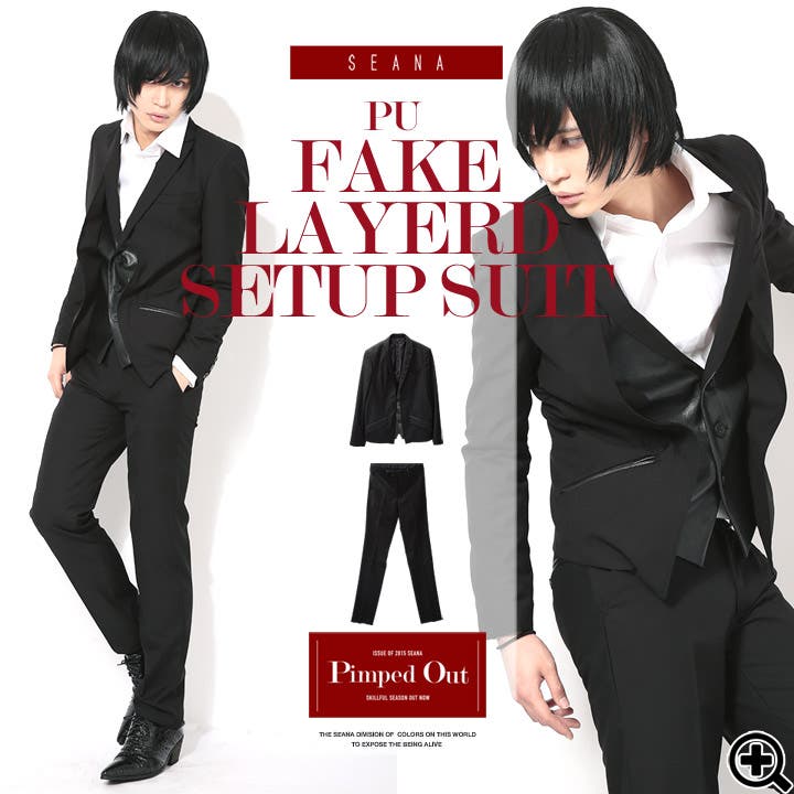 スーツ s WEAR SHiFT／スーツ／尾州／2つボタン／チョークストライプ