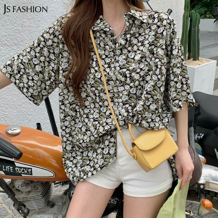 花柄ブラウス 花柄シャツ シャツブラウス[品番：JSFW0008639