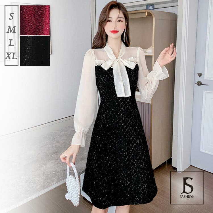 ワンピース 結婚式 パーティードレス[品番：JSFW0009189]｜JS