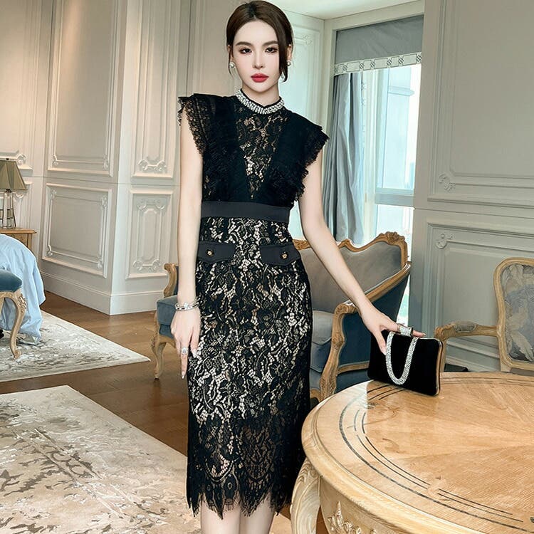 2024人気の パーティードレス 花柄 レース[品番：JSFW0013188]｜JS FASHION スーツ・フォーマル・ドレス