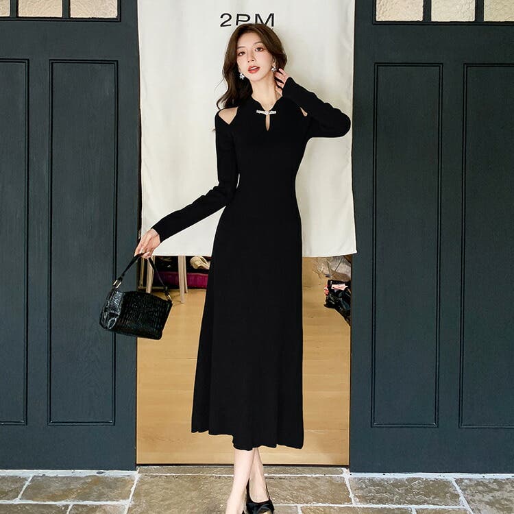 ニット ワンピース 全4色[品番：JSFW0014424]｜JS FASHION（ジェーエス