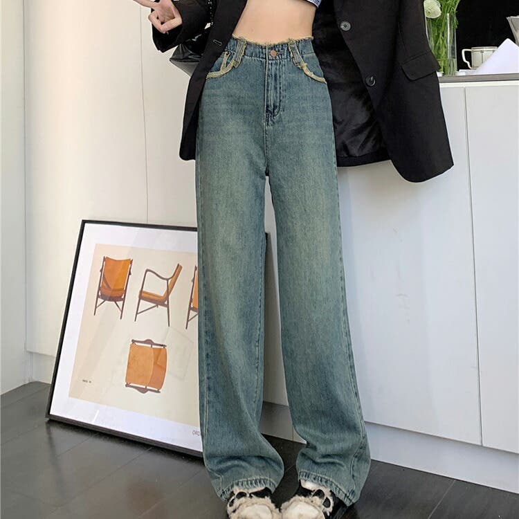 某メーカー デニムパンツ ワイド ストレート[品番：JSFW0012902]｜JS パンツ