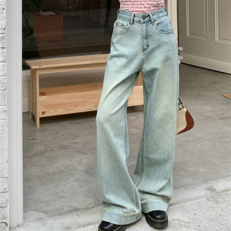 ワイド デニムパンツ デニム[品番：JSFW0013509]｜JS FASHION