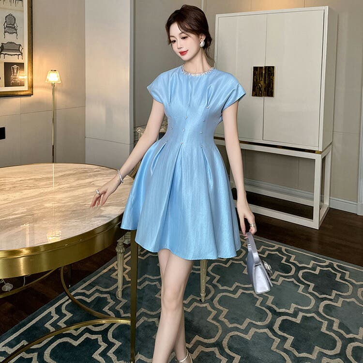 2色 パーティドレス ワンピース Aライン タック アシンメトリー jy8301634_11.jpg