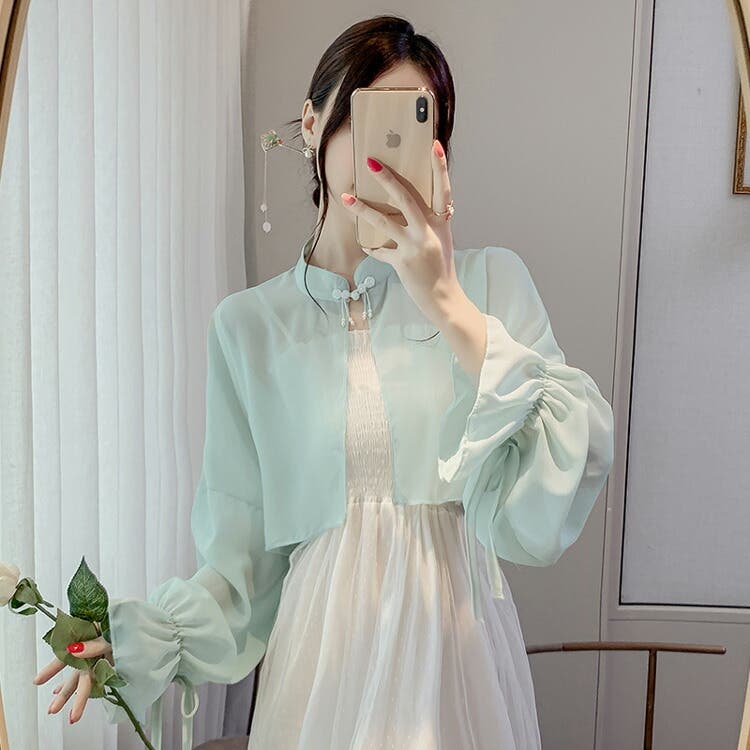 シアーボレロ 全2色 シフォン[品番：JSFW0013896]｜JS FASHION（ジェー