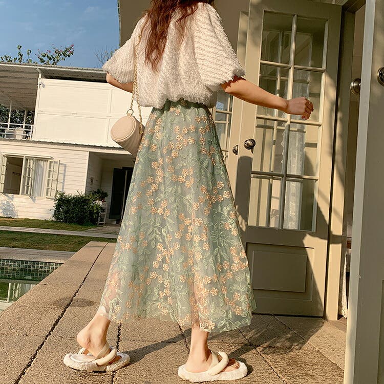 超安い品質 ロングスカート FASHION 刺繍いり[品番：JSFW0013955]｜JS 全3色 スカート