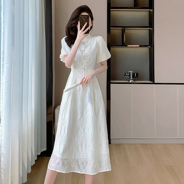 DABUWAWA上品 パフスリーブ レース チャイナドレス風ワンピース 楽天市場】中華風 ロリータ チャイナドレス ワンピース Aライン