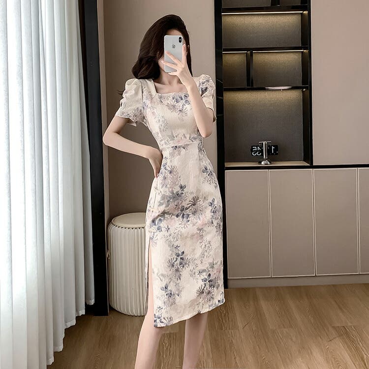 花柄 ワンピース 全2色[品番：JSFW0013935]｜JS FASHION（ジェー