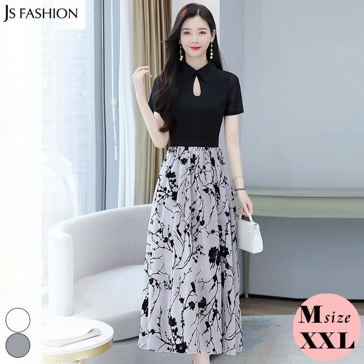 花柄 ワンピース 全2色[品番：JSFW0010366]｜JS FASHION（ジェー