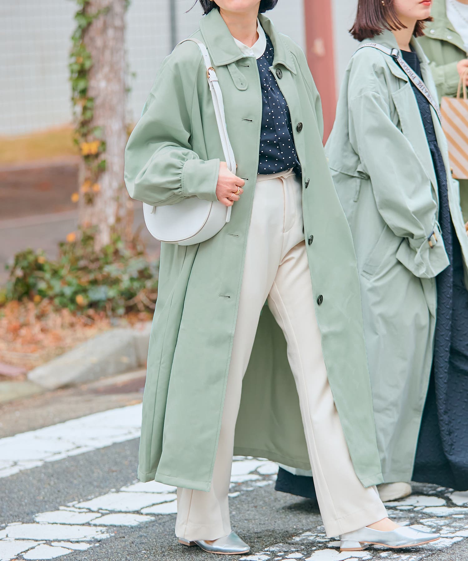 一部店舗限定】【2WAY】オーバーサイズスタンドカラー＆ステン