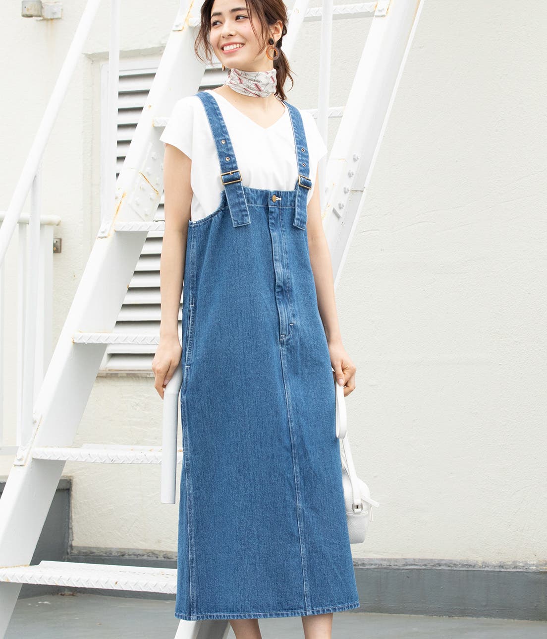 一部店舗限定】【Lee×ViS】デニムジャンパースカート[品番