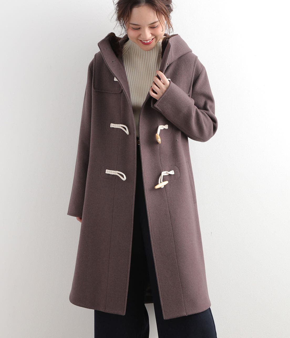 WEB限定】二重織りメルトンダッフルコート[品番：VISW0004801]｜VIS