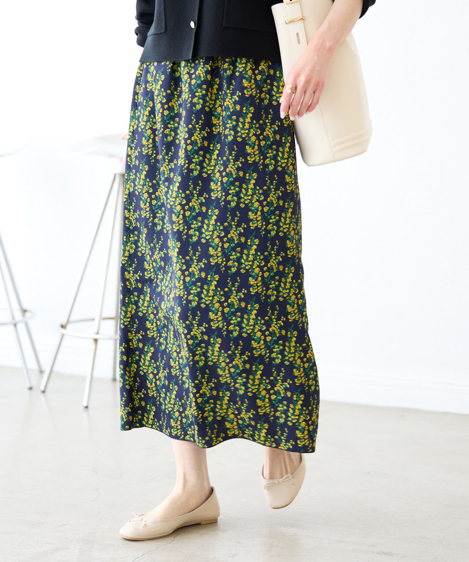 soejuソージュリネーラ タイトスカート M ネイビー AUTUMN WITH SOÉJU NAVY