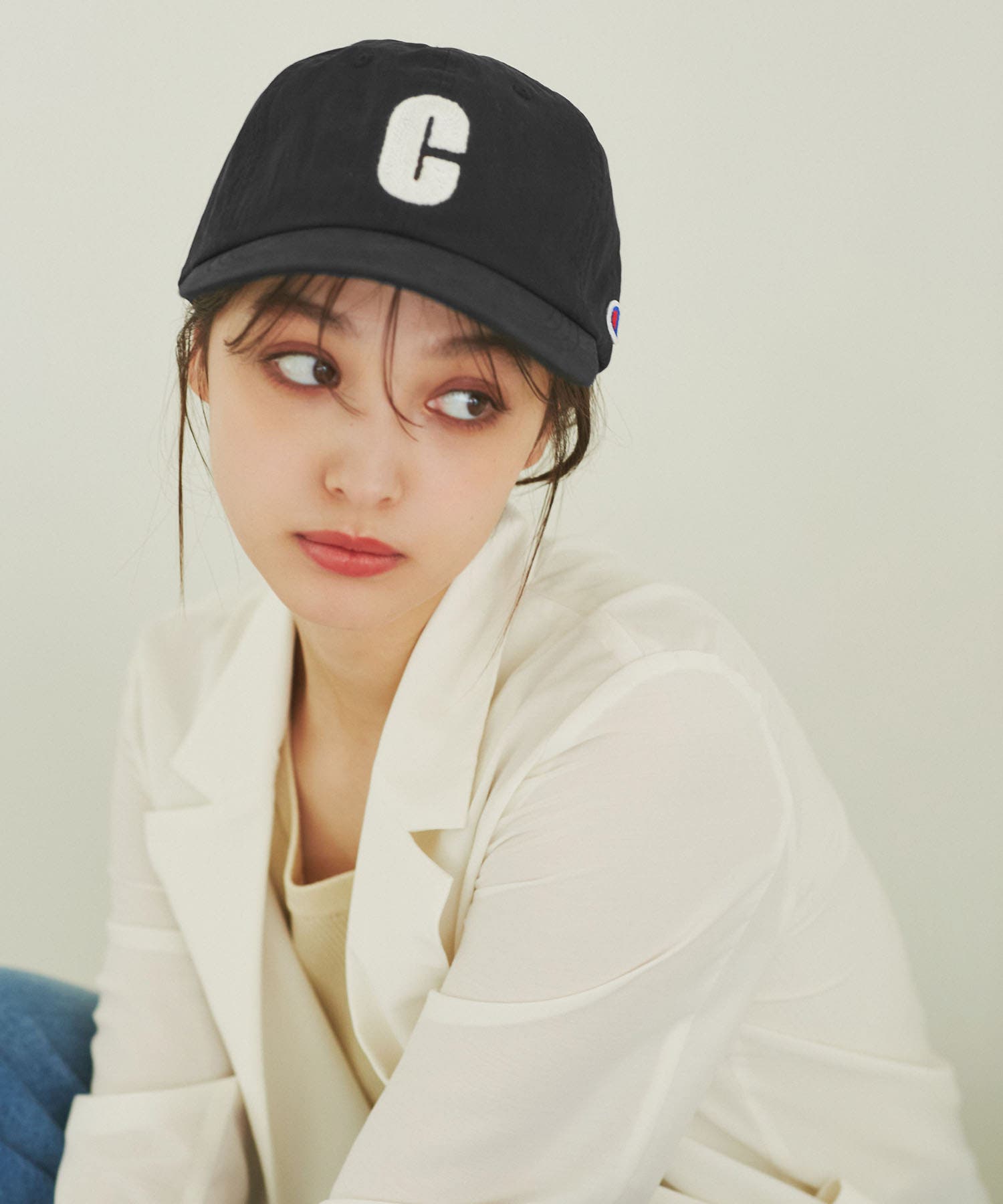 Champion/チャンピオン別注】ビッグロゴ刺繍キャップ/リンクコーデ 