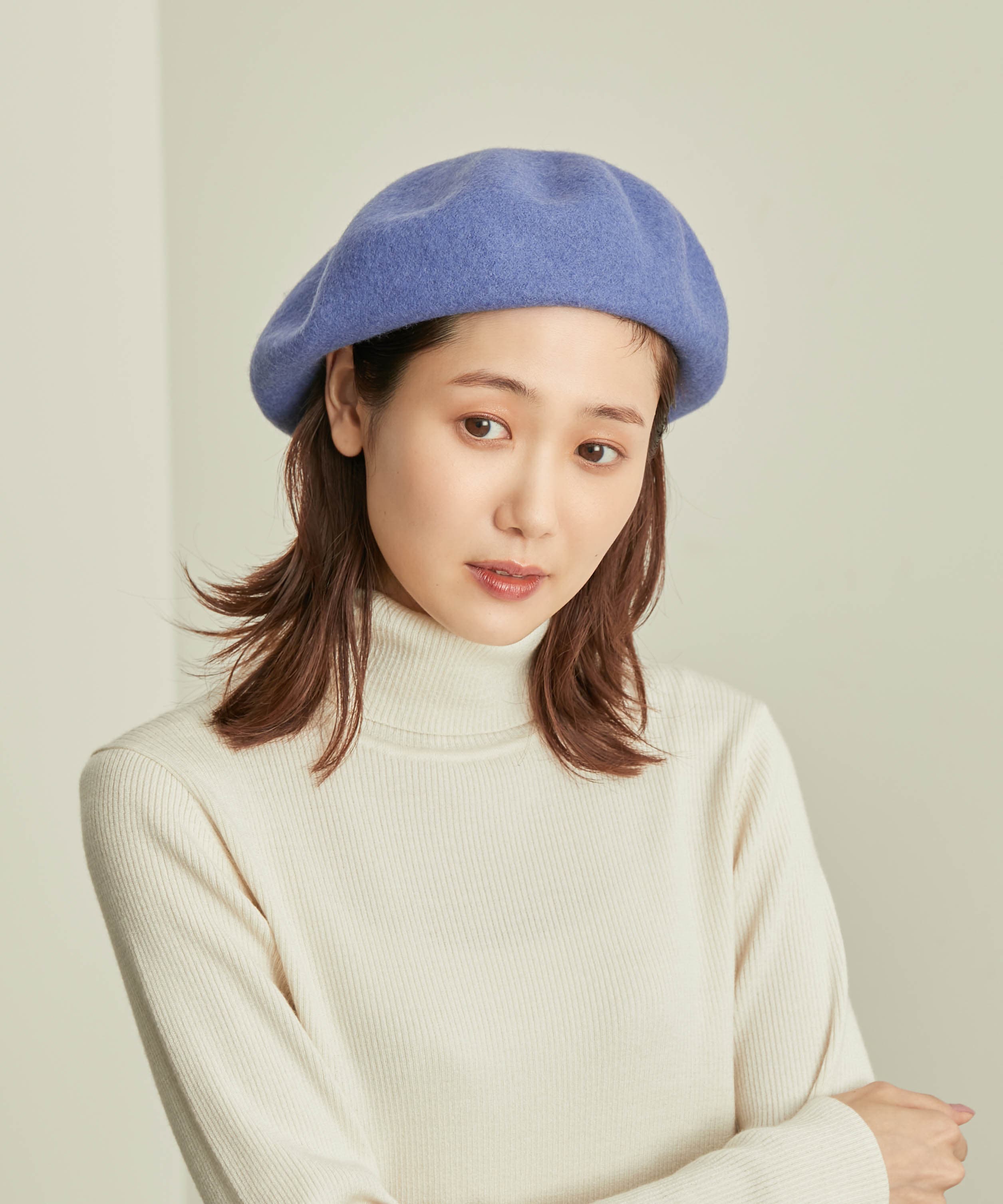 J.CREW ウール ヘリンボーン ハンチング帽 グレー系（WEB限定カラー  