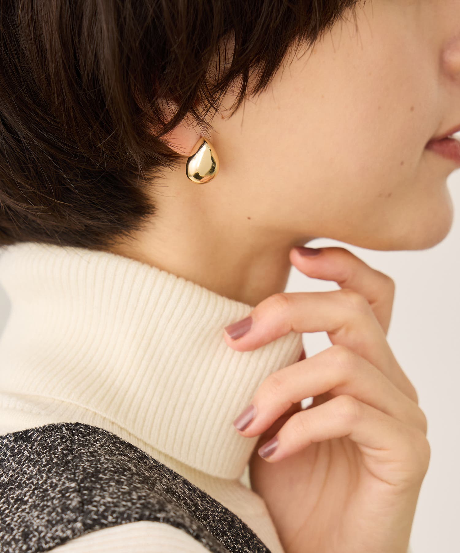 ボリュームメタルピアス[品番：RPCW0051257]｜ROPE