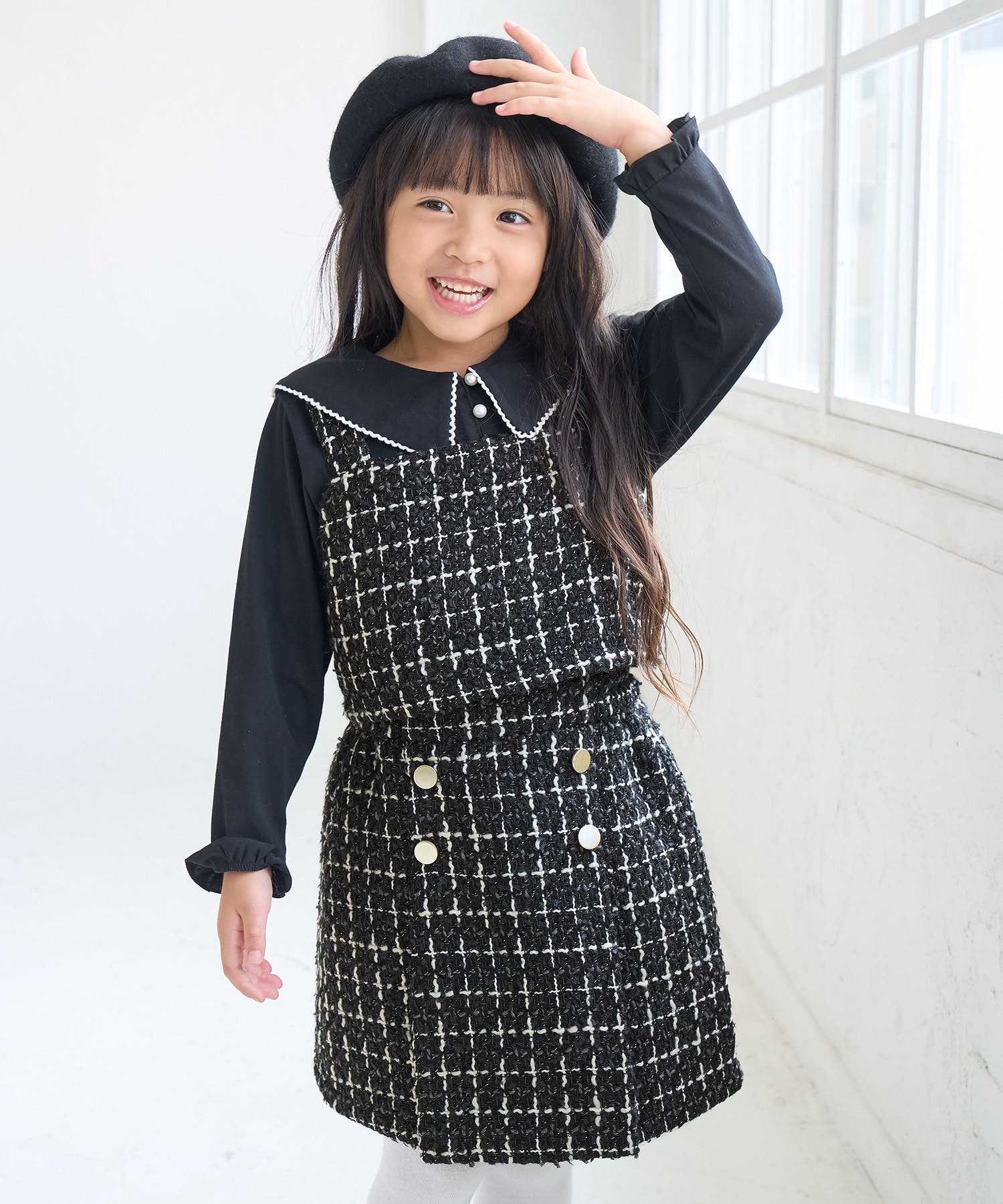 KIDS】チェックツイードビスチェ/セットアップ対応[品番：RPCW0046377