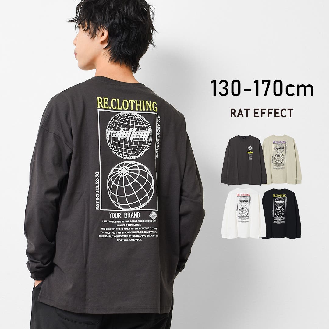 いいネット通販 - 全国送料無料でお届けします RE CLOTHINGバックプリントロングTシャツ トップス[品番 トップス