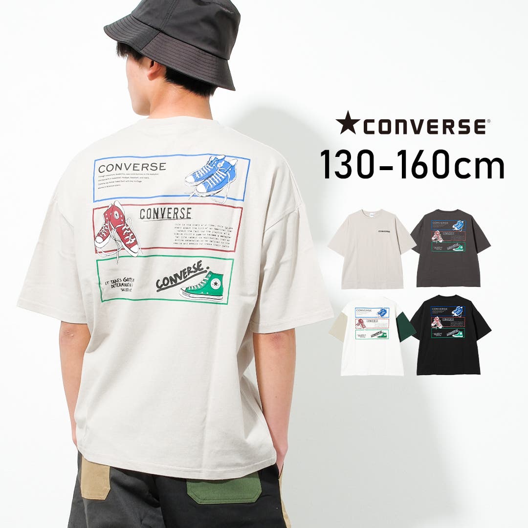 CONVERSE 別注スニーカー柄バックプリントTシャツ トップス[品番