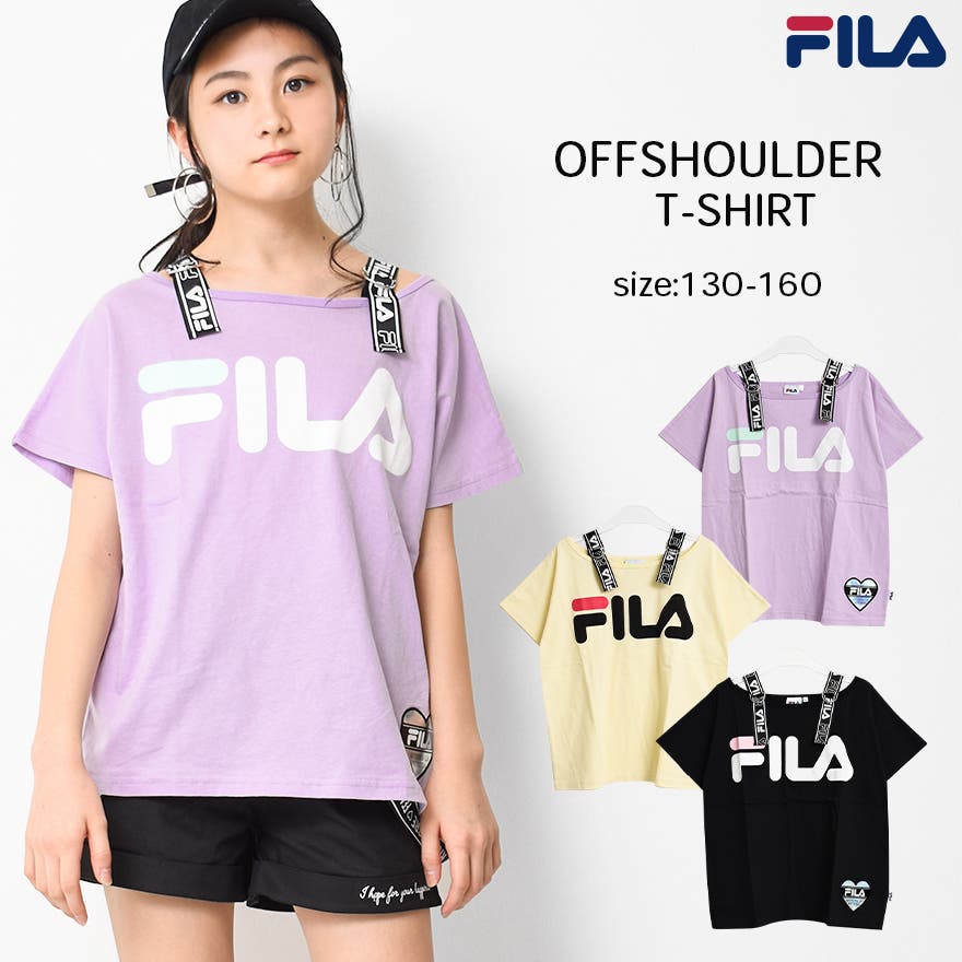 FILA オフショルダーTシャツ トップス[品番：SHUK0001073]｜子ども服